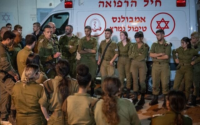 IDF Chief of Staff Herzi Halevi talks to soldiers at a Golani base in northern Israel after a deadly Hezbollah drone attack on October 14, 2024 (Israel Defense Forces)