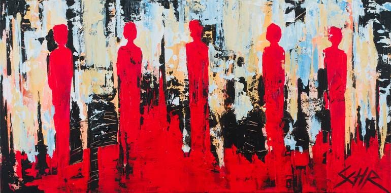 And Still We Rise (Solidarity) Painting by Eddie Schrieffer | Saatchi Art