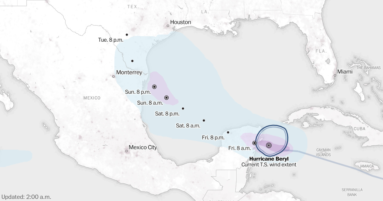 All times Eastern. Source: National Weather Service. (Dylan Moriarty, Aditya Jain and Szu Yu Chen/The Washington Post)