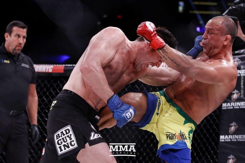 Chael Sonnen vs. Wanderlei Silva mma fight images