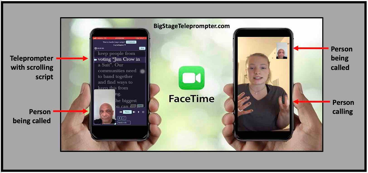 Canvass better online with the BigStage Teleprompter