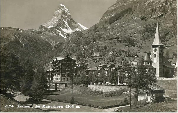The Matterhorn and Zermatt around 1900