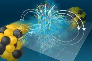 Collisions of heavy ions generate an immensely strong electromagnetic field. Scientists investigate traces of this powerful electromagnetic field in the quark-gluon plasma (QGP), a state where quarks and gluons are liberated from the colliding protons and neutrons.