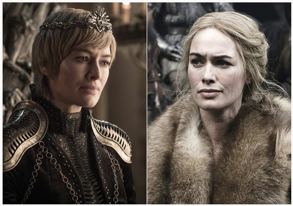 lena headley as cersei lannister in game of thrones before after 2019