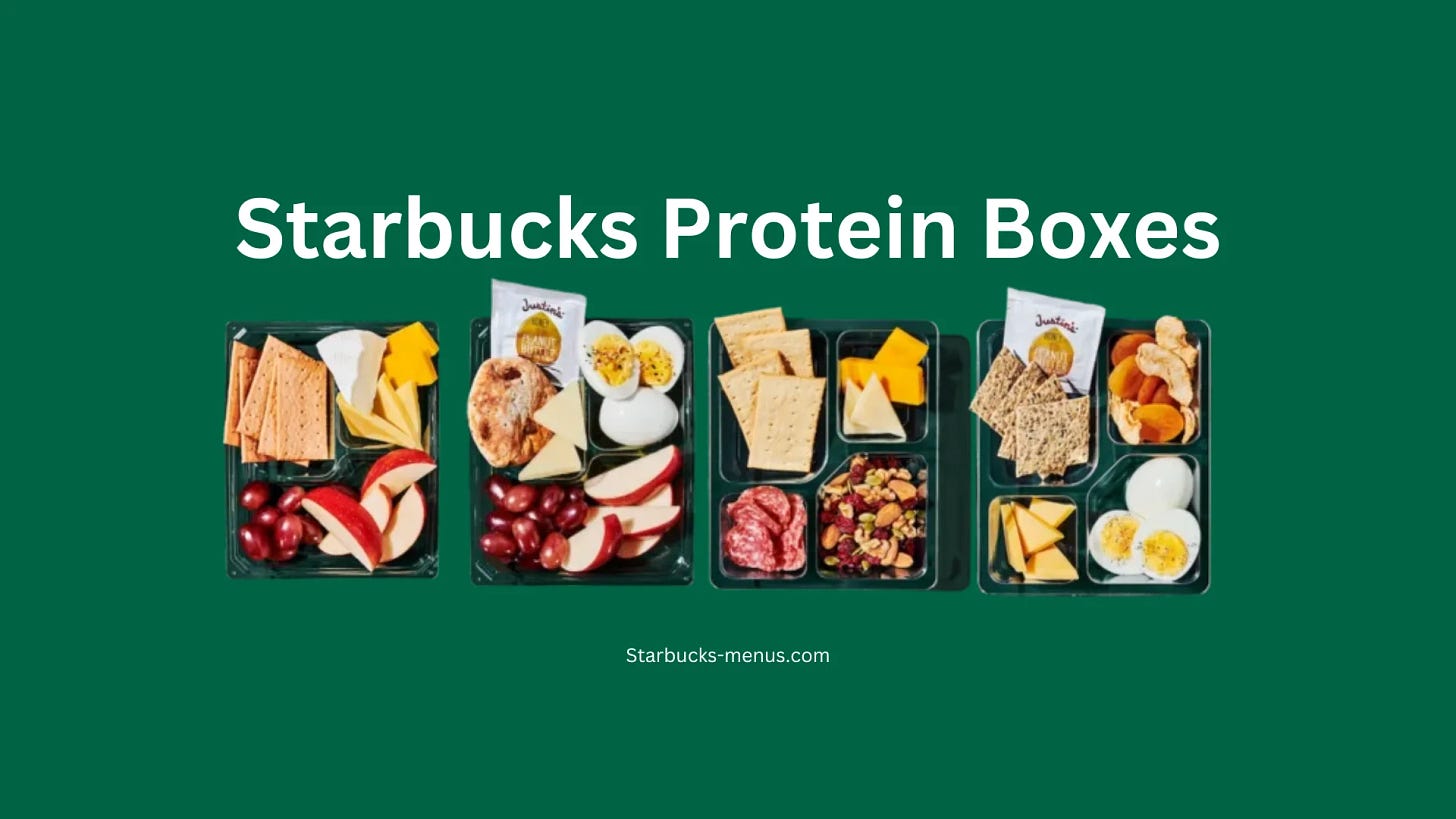 Starbucks Protein Boxes with Prices & Calories 2025