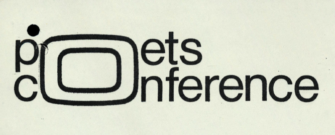 Poets Conference letterhead logo: both words in sans serif font, aligned to share a single large 'o'