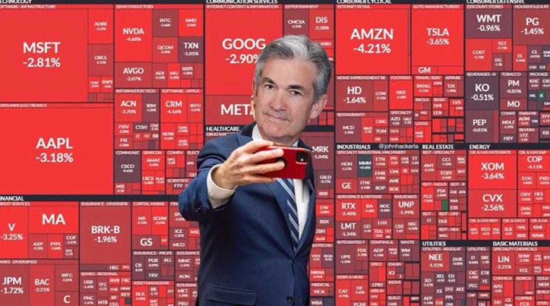 Wall Street Memes on X: "No one: Jerome Powell today:  https://t.co/D6BZByV07p" / X