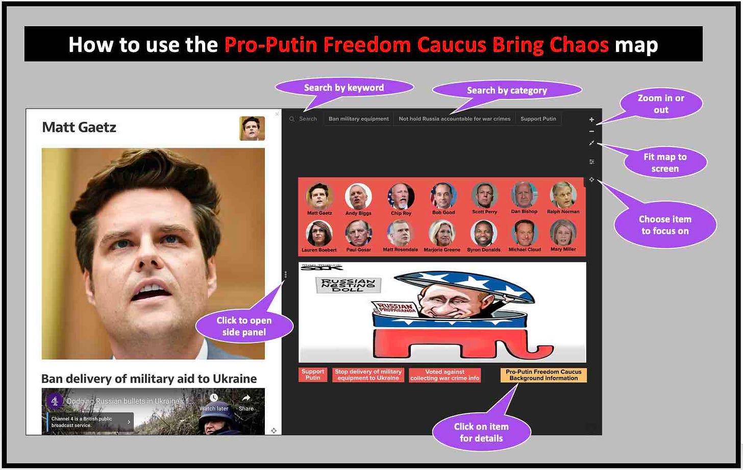 How to use the ProPutin Freedom Caucus map