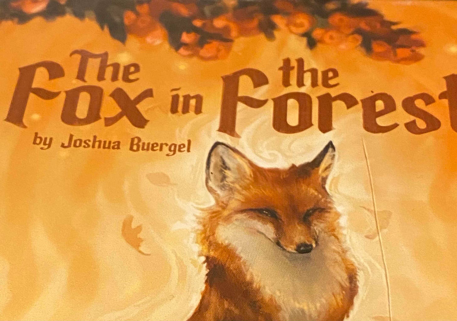 The Fox in the Forest Game Cover The Title "The Fox in the Forest" sits above a Fox, sitting proudly