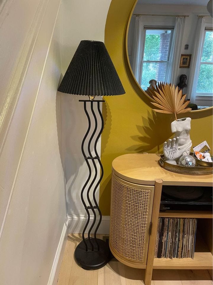 Product photo of Vintage Postmodern Squiggle Lamp