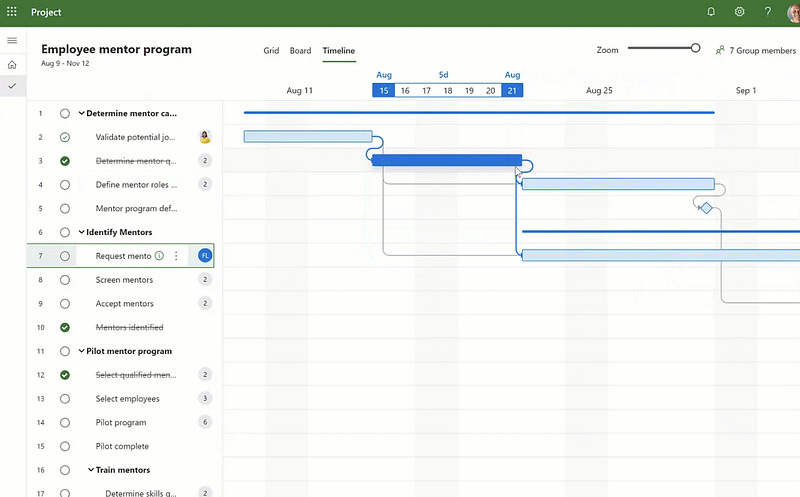 Microsoft Project Management — roadmaps