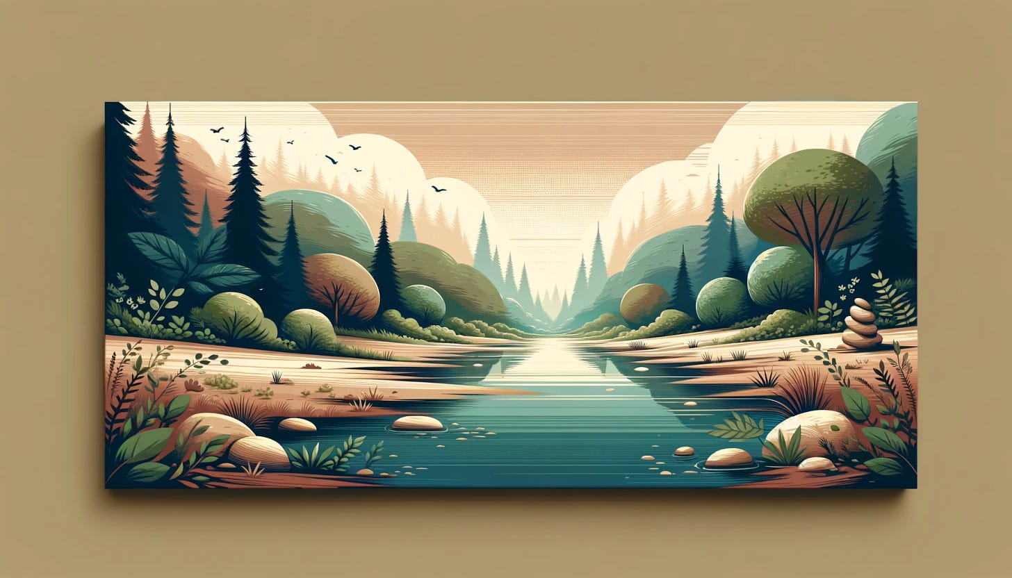 a serene landscape representing the power of small changes