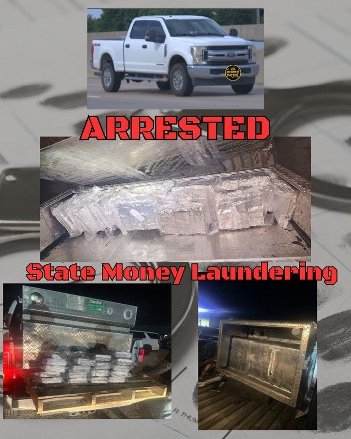 US Border Patrol Agents from the Kingsville, Texas station confiscated $835,000 of cartel cash hidden in this pick-up truck US Border Patrol Agents from the Kingsville, Texas station confiscated $835,000 of cartel cash hidden in this pick-up truck