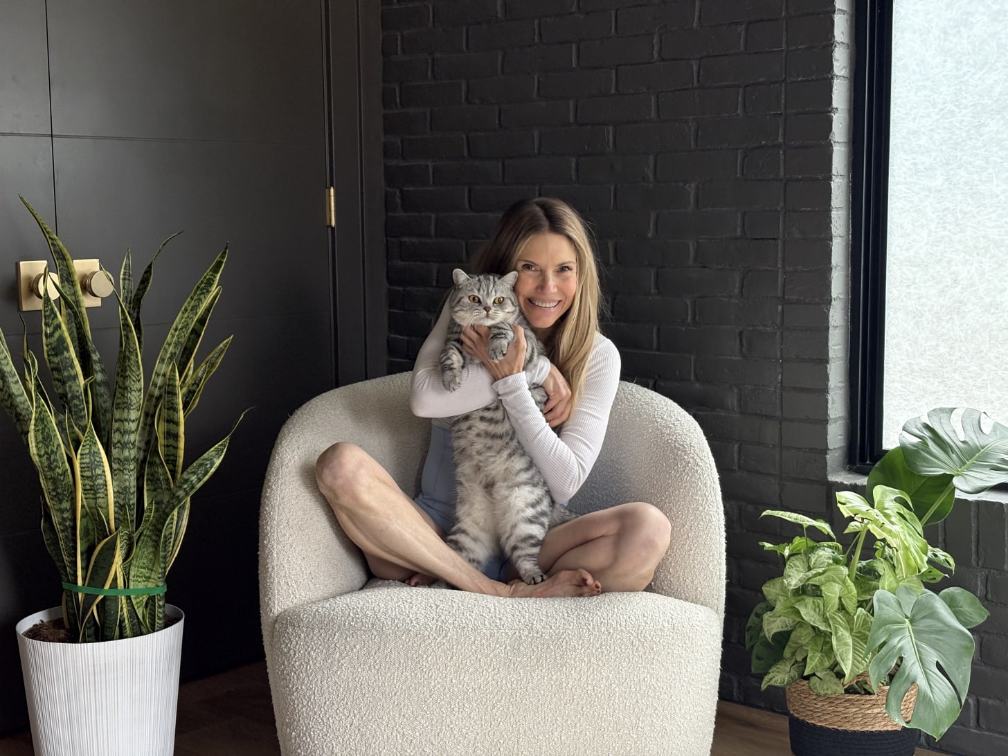 Kristin McGee with cat