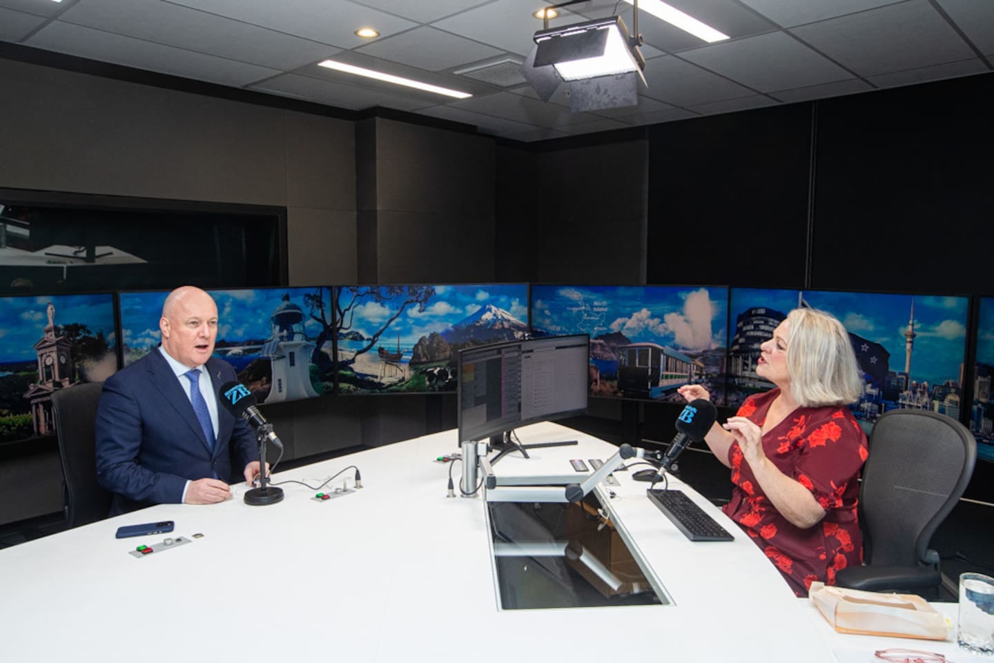 Prime Minister Christopher Luxon with Newstalk ZB host Kerre Woodham in July. He reappeared on her show last week. Photo / Jason Dorday 