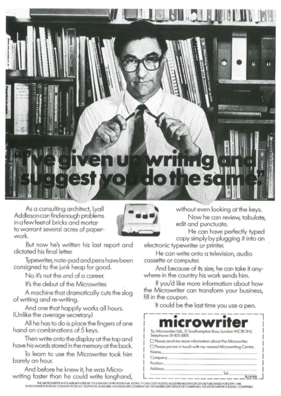 From the April 1984 issue of British Telecom Journal