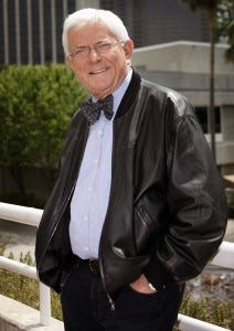 Former TV talk show host Phil Donahue poses for a photograph in downtown Los Angeles on Wed. April 23,2008. Donahue co-director and executive producer behind a new documentary "Body of War"  the story of a young veteran, Thomas Young, 25, who was shot and paralyzed from the chest down after serving in Iraq for less than a week. The story about his coming home and dealing with his disability. (AP Photo/Richard Vogel)