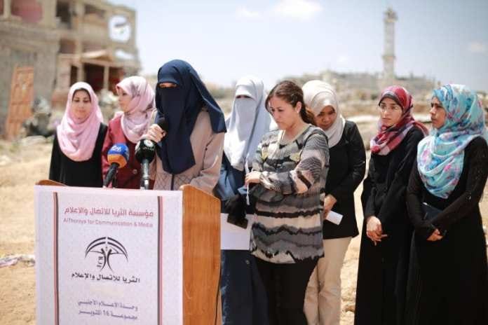 Palestinian journalist Wafaa Aludaini in Gaza