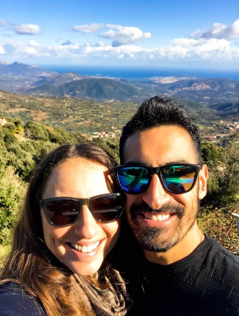 couple with an incredible view in Ogliastra, Sardinia