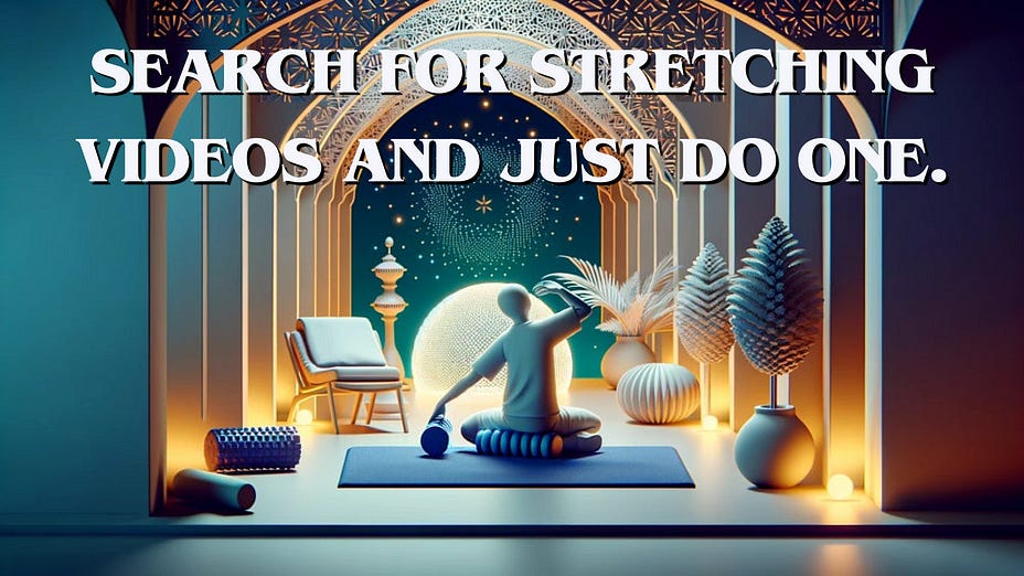 Stretching Image Created by me with Dalle 3 and Canva