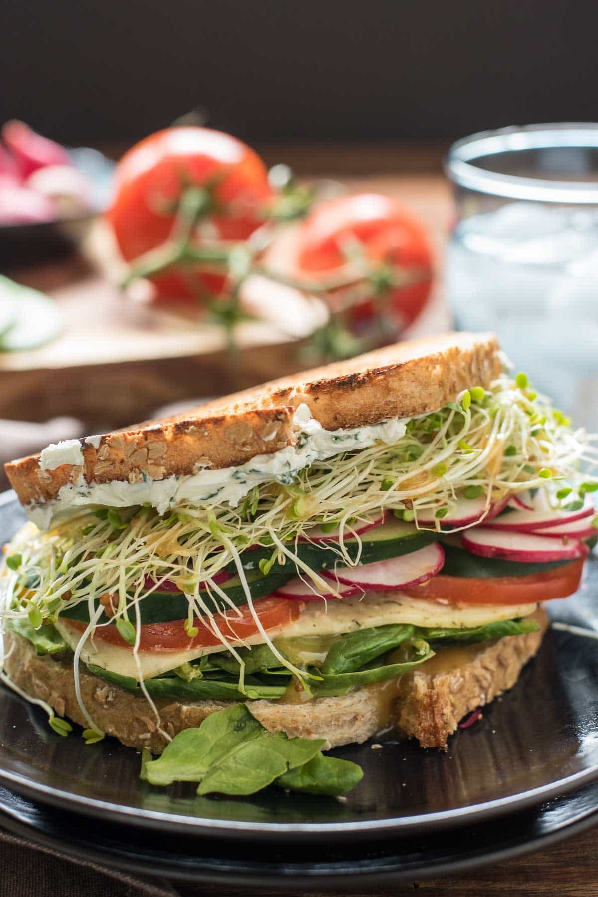 The Best Veggie Sandwiches with Herbed Cream Cheese | NeighborFood