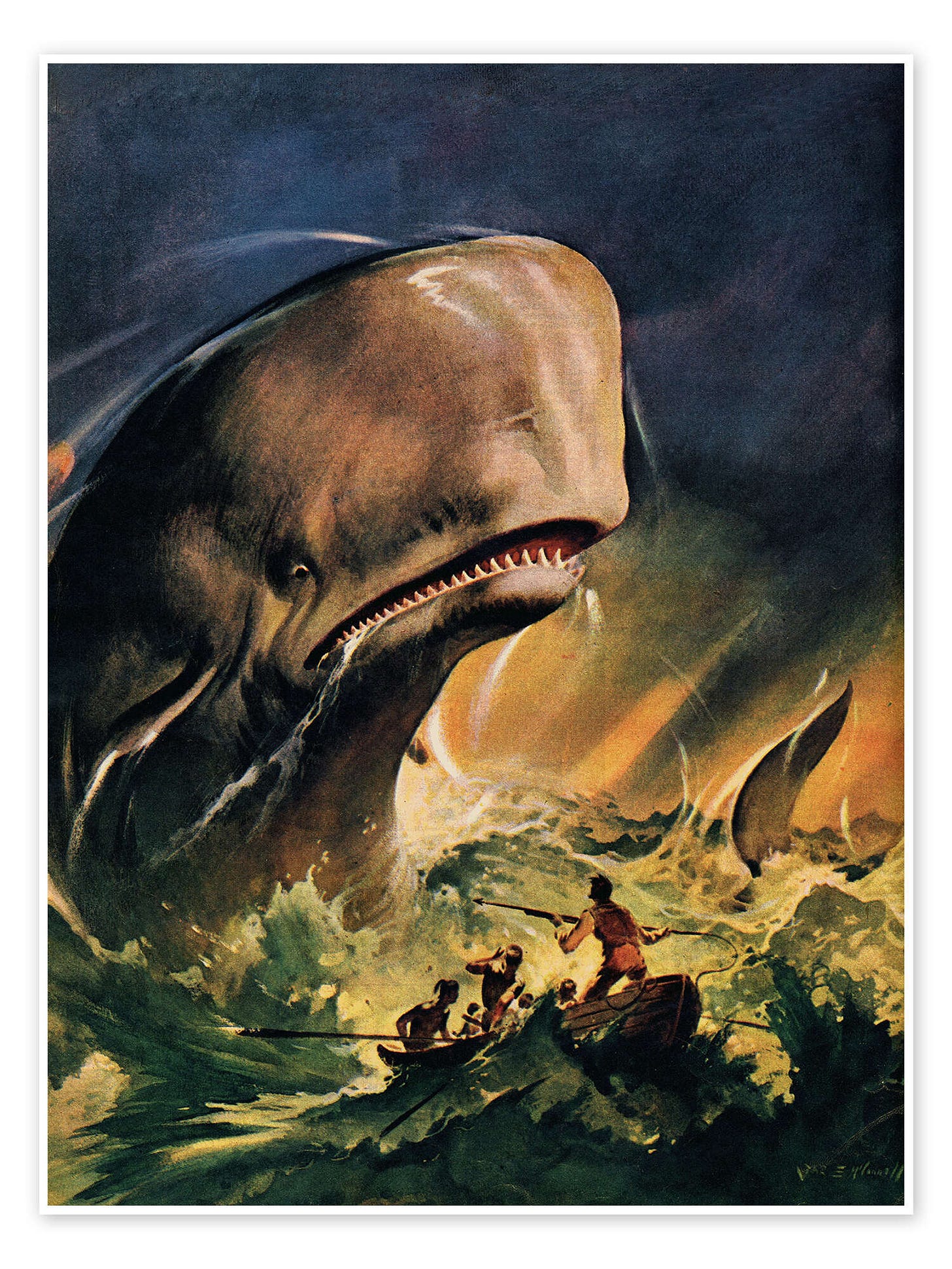 Moby Dick print by James Edwin McConnell | Posterlounge