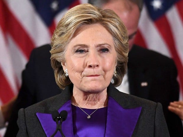 Hillary Clinton, fighting back tears, delivers concession speech to Donald  Trump in wake of stunning election defeat – New York Daily News