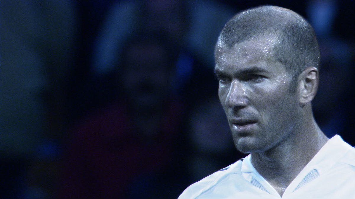 Zinedine Zidane in Zidan: A 21st Century Portrait, a 2006 documentary by Gordon & Parreno