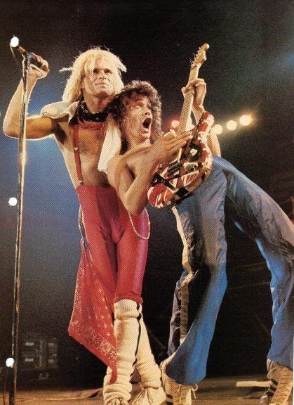 David Lee Roth and Eddie Van Halen Live 1980 | Van halen, Eddie van halen, David  lee roth