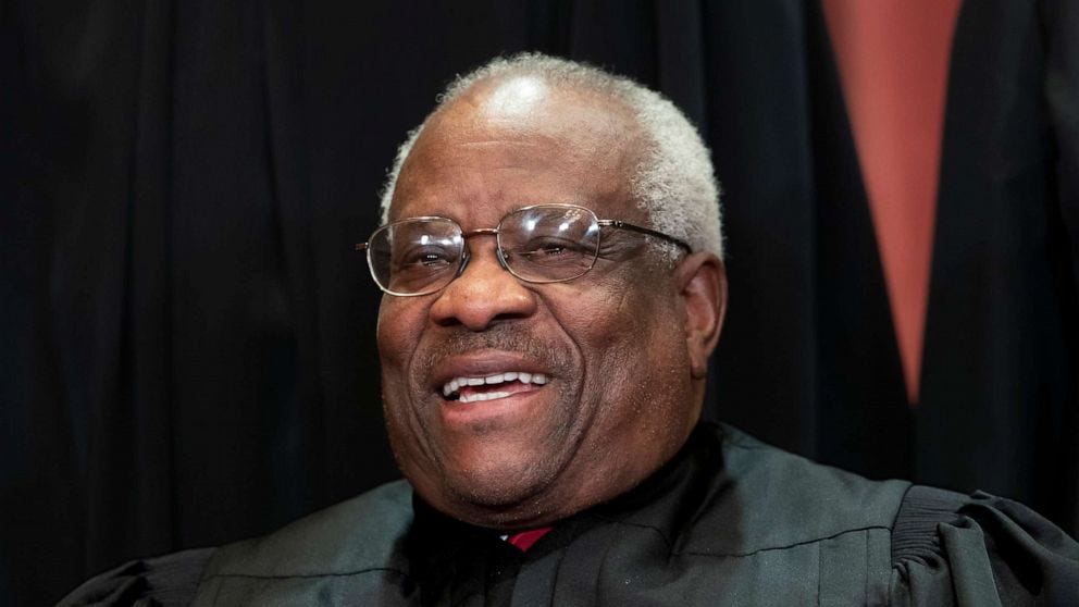 Justice Clarence Thomas hospitalized with infection, Supreme Court says -  ABC News
