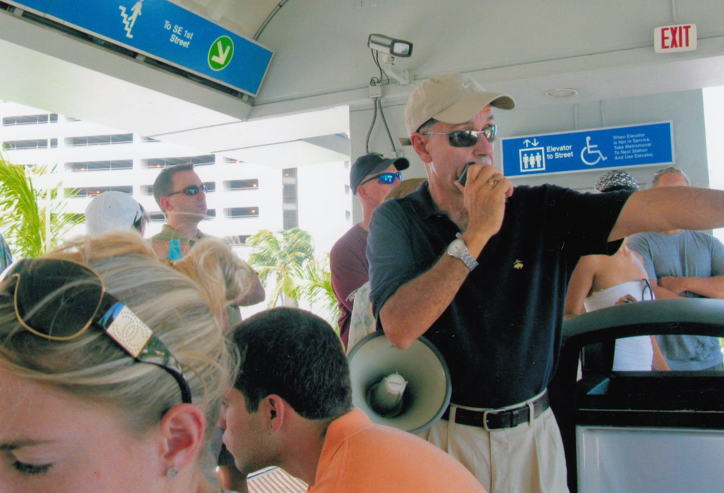 Paul George conducting a tour in downtown Miami in 2008.