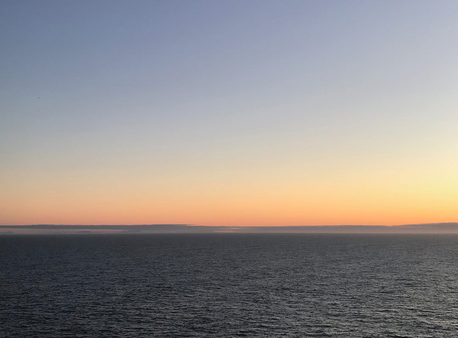 evening light over the sea