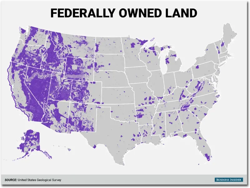 Map of US Federally Owned Land