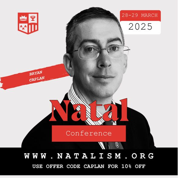 May be a graphic of ‎1 person and ‎text that says '‎9 יון 28-29 28-29MARCH MARCH 2025 BRYAN BRYAN CAP CAPLAN LAN Natal Conference WW. WW.NATALISM NATALISM NATALISM.ORG .ORG USE OFFER CODE CAPLAN FOR SEOFER.CODECAPLANOR10 10% OFF‎'‎‎