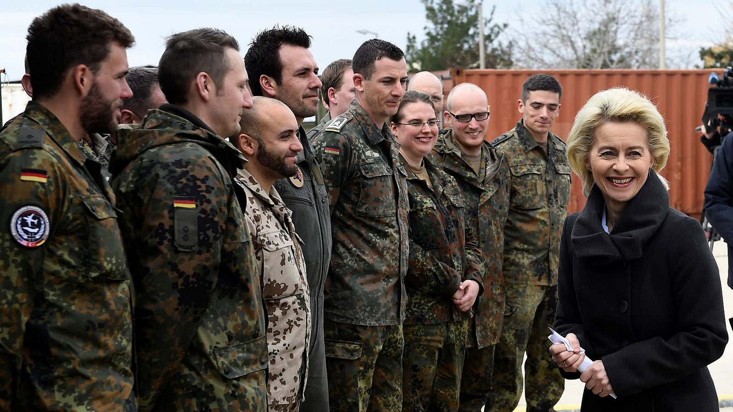 German defense minister Ursula von der Leyen.