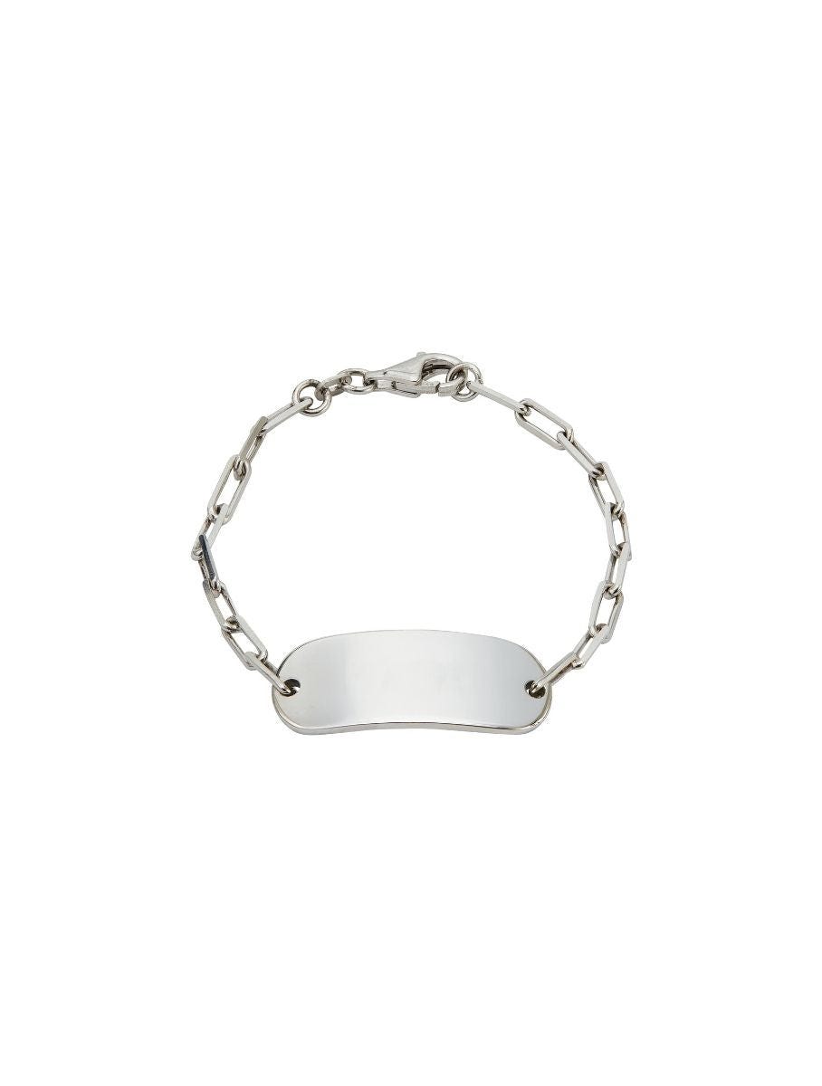 LARGE BAR ID BRACELET, SILVER