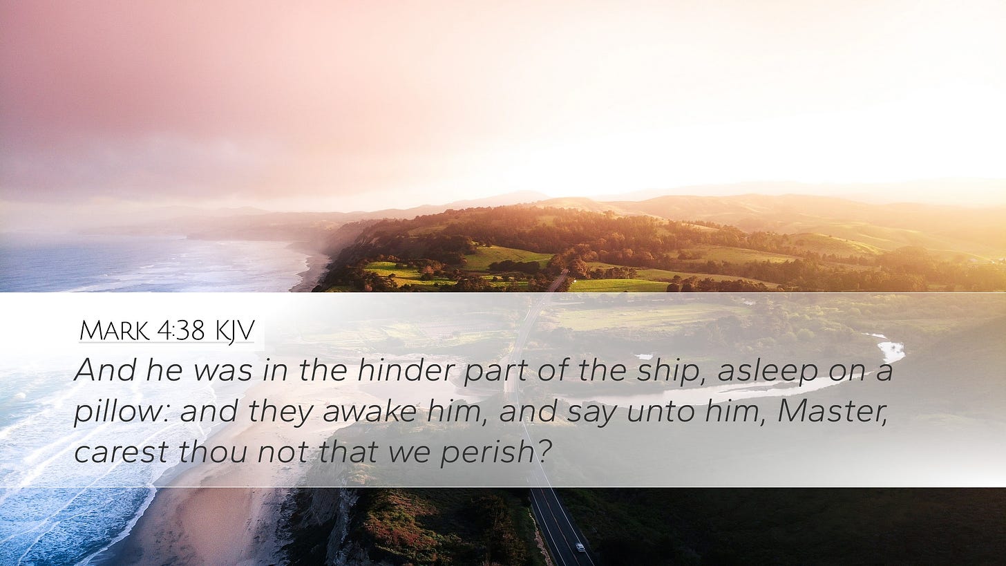 Mark 4:38 KJV Desktop Wallpaper - And he was in the hinder part of the ...
