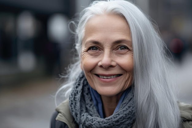 Premium AI Image | Aging Gracefully Beautiful GreyHaired 70s European ...