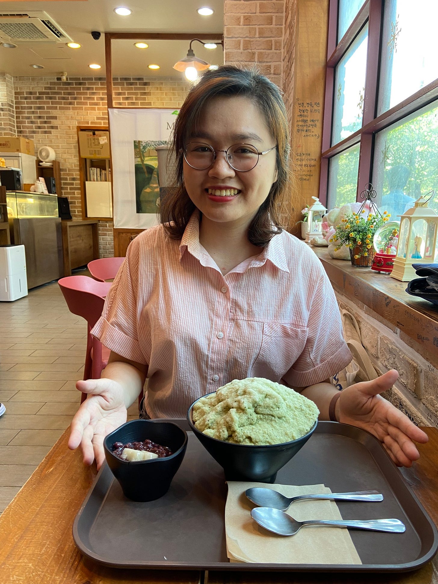 May be an image of 1 person and dessert