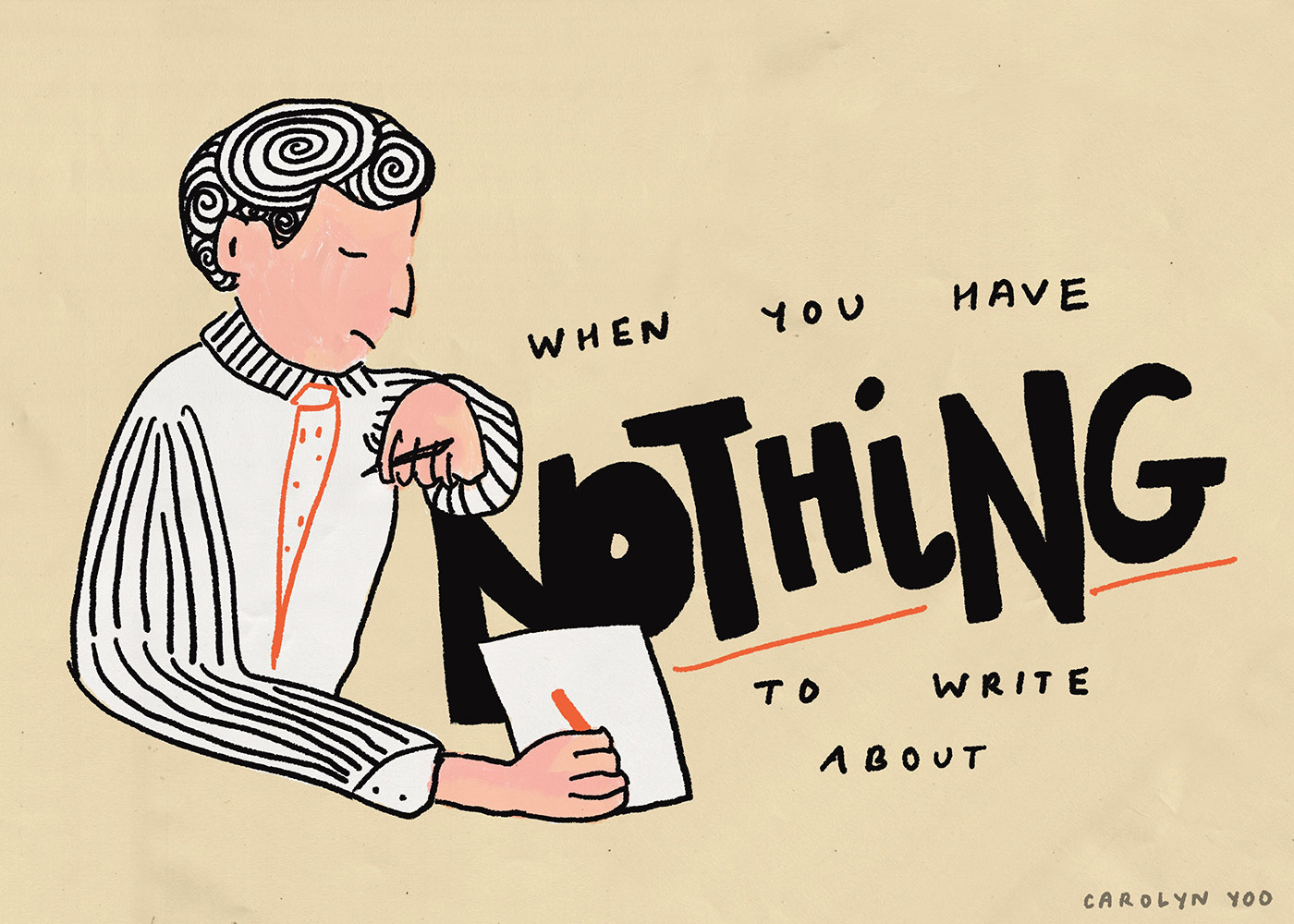 When you have nothing to write about