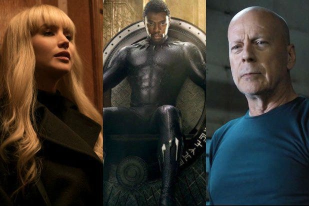 black panther trounces red sparrow and death wish at box office