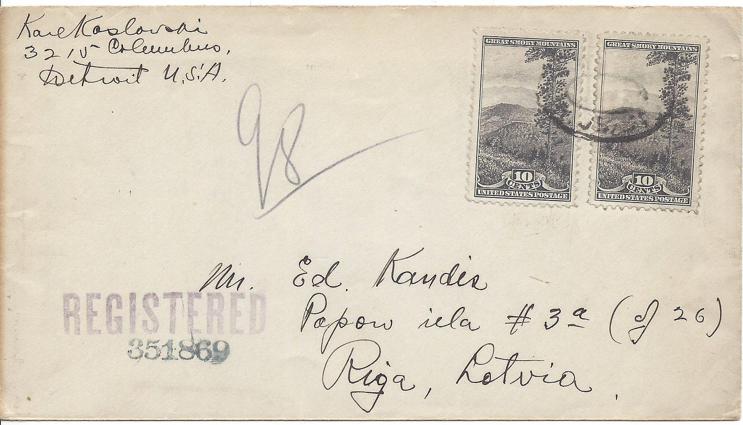 cover showing the 10 cent value of the 1934 National Park series
