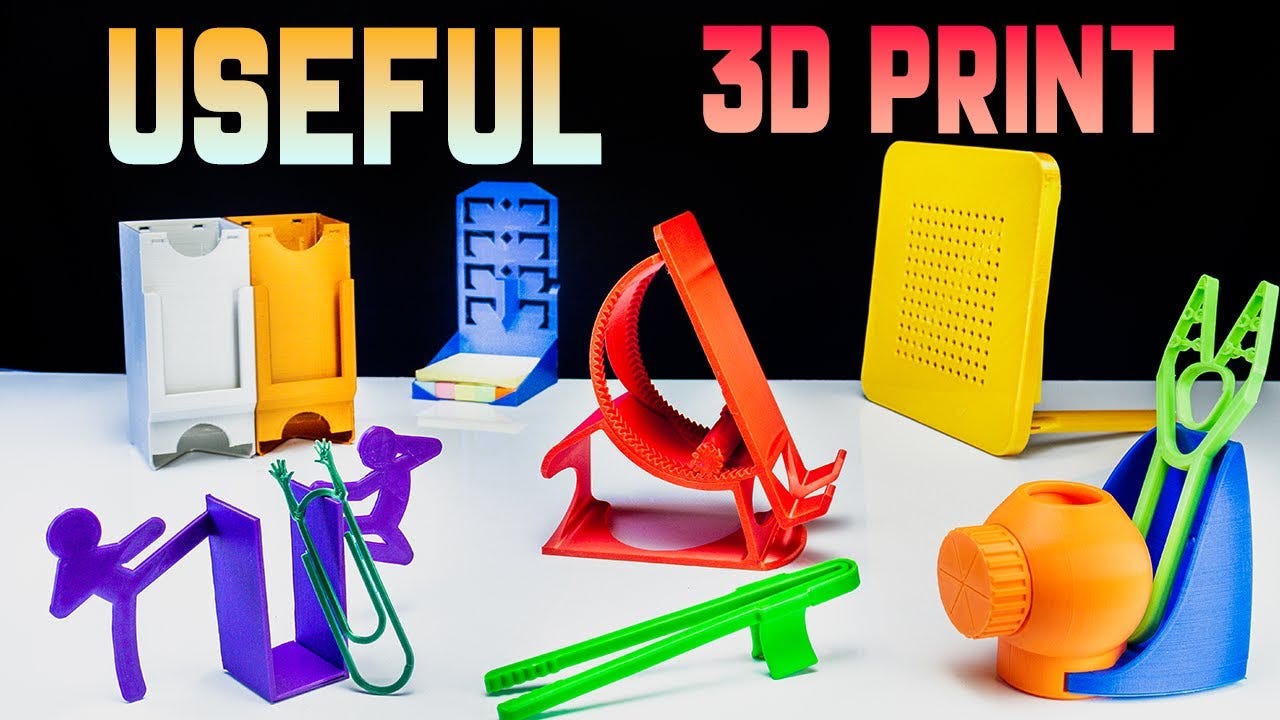 8 Cool USEFUL Things To 3D Print First - YouTube