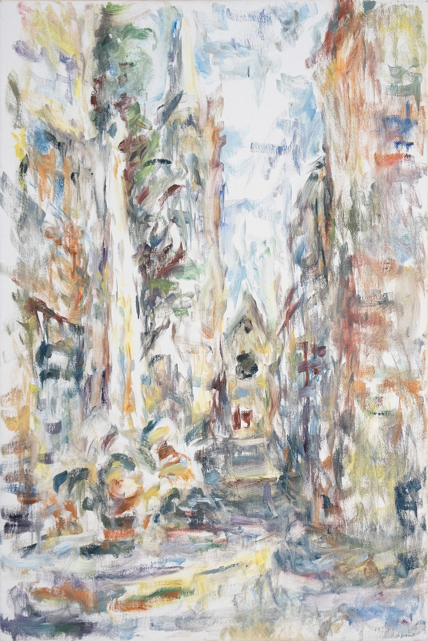 Impressionist-inspired painting of fountain in Aix de Provence