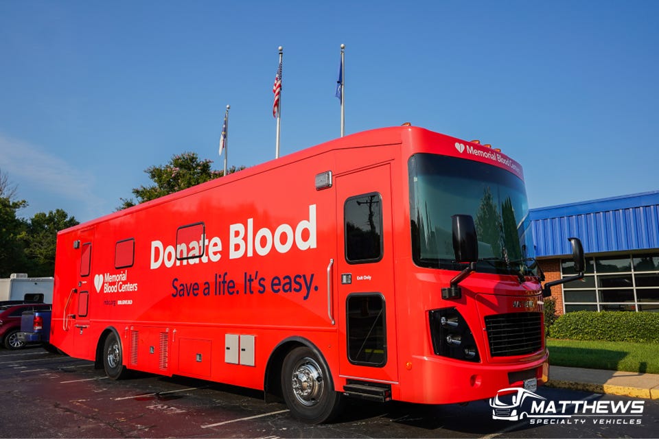 Bloodmobiles For Sale - Customized Mobile Blood Donation Vehicles —  Matthews Specialty Vehicles