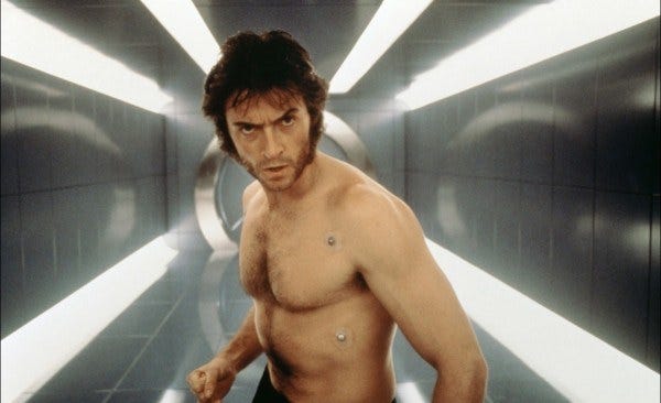 wolverine shirtless for hugh jackman