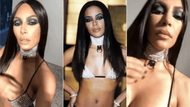 kim kardashian offends with aaliyah halloween costume