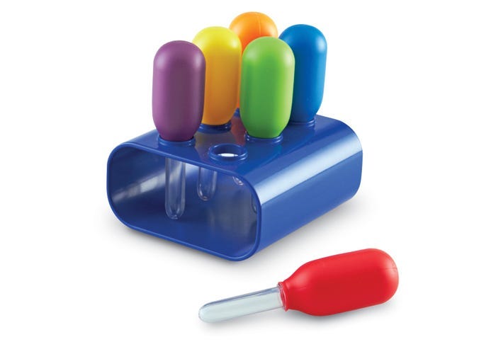 Primary Science® Jumbo Eyedroppers with Stand one pipette laying