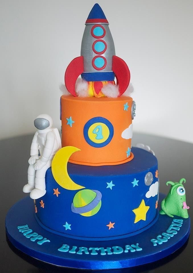 rocket birthday cake - Google Search Rocket Ship Cakes, Rocket Ships, Planet Cake