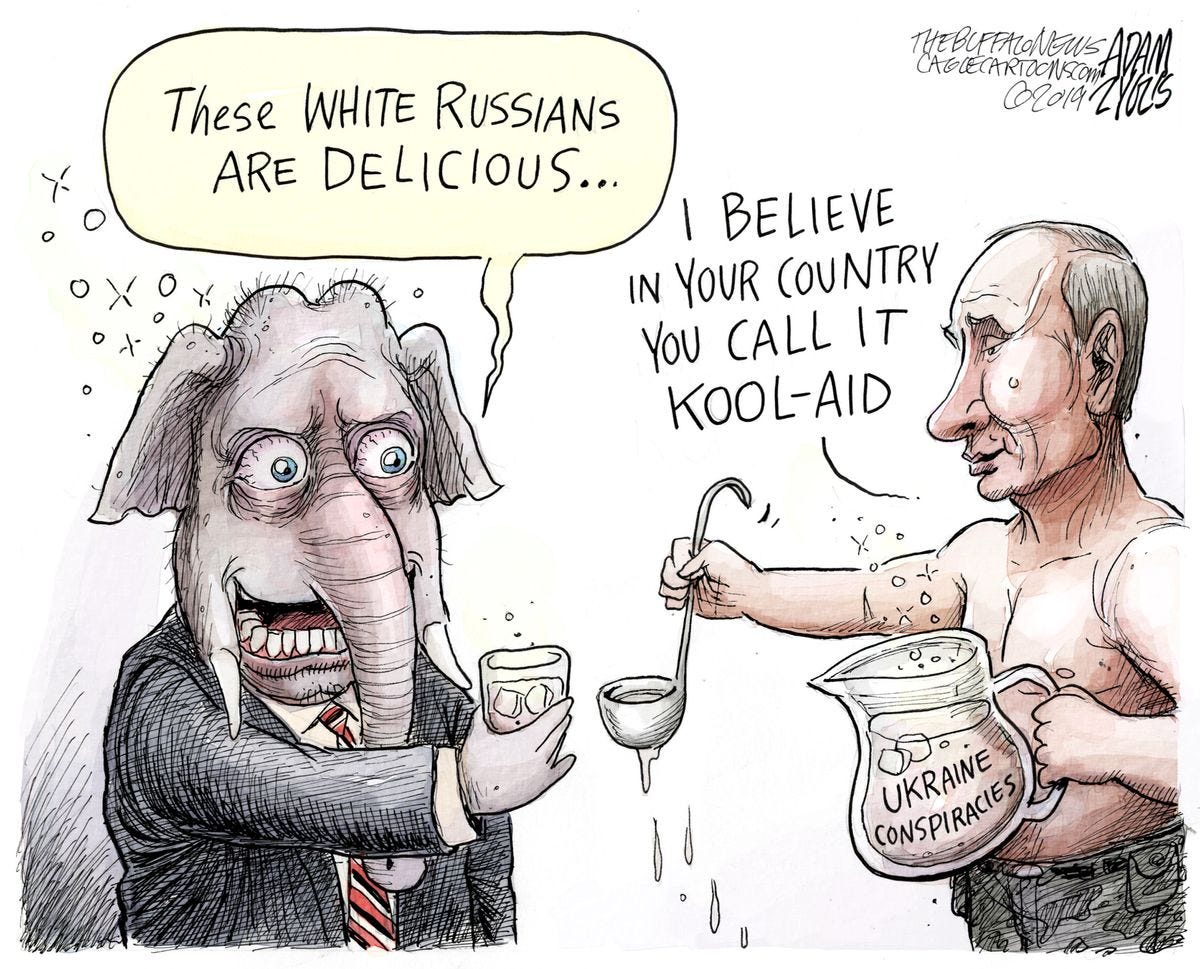 Political Cartoon U.S. GOP Sipping Putin Kool-Aid | The Week